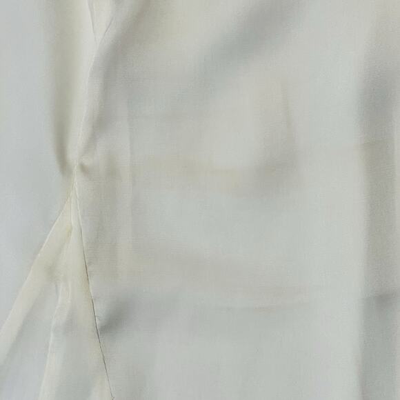 Soft Surroundings White Sleeveless Ruffle Tunic Blouse Shirt Size Small Sheer - Picture 12 of 13